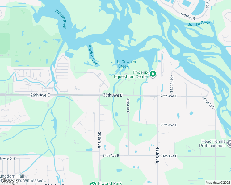 map of restaurants, bars, coffee shops, grocery stores, and more near 2512 41st Street East in Bradenton