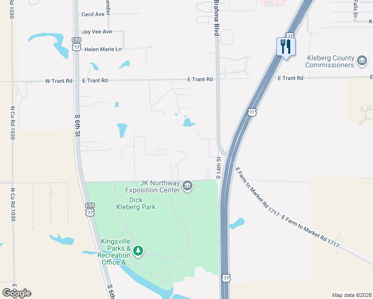 map of restaurants, bars, coffee shops, grocery stores, and more near 828 Stacie Street in Kingsville