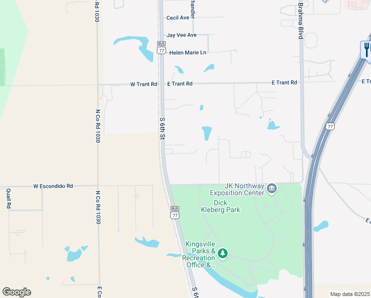 map of restaurants, bars, coffee shops, grocery stores, and more near 3900 South 6th Street in Kingsville