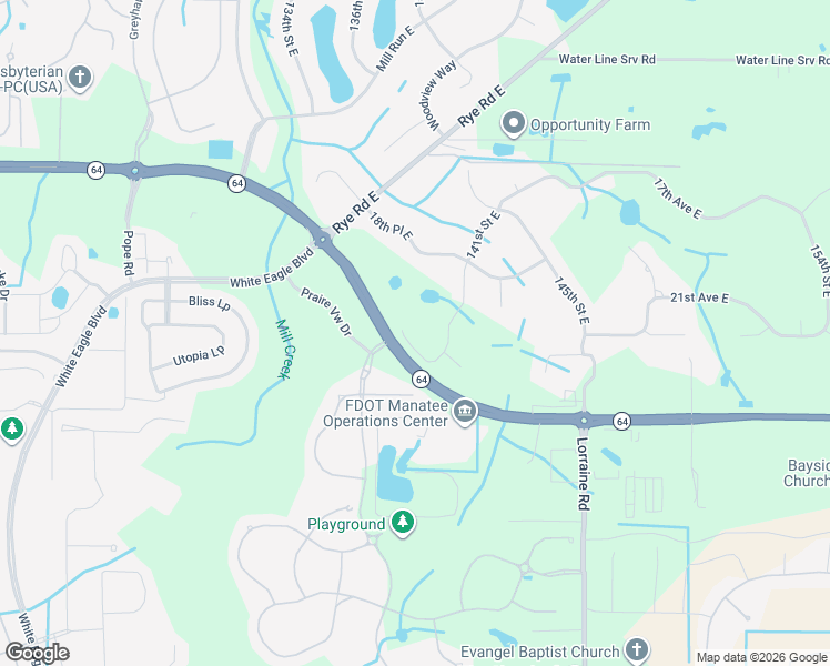map of restaurants, bars, coffee shops, grocery stores, and more near 2318 141st Street East in Bradenton