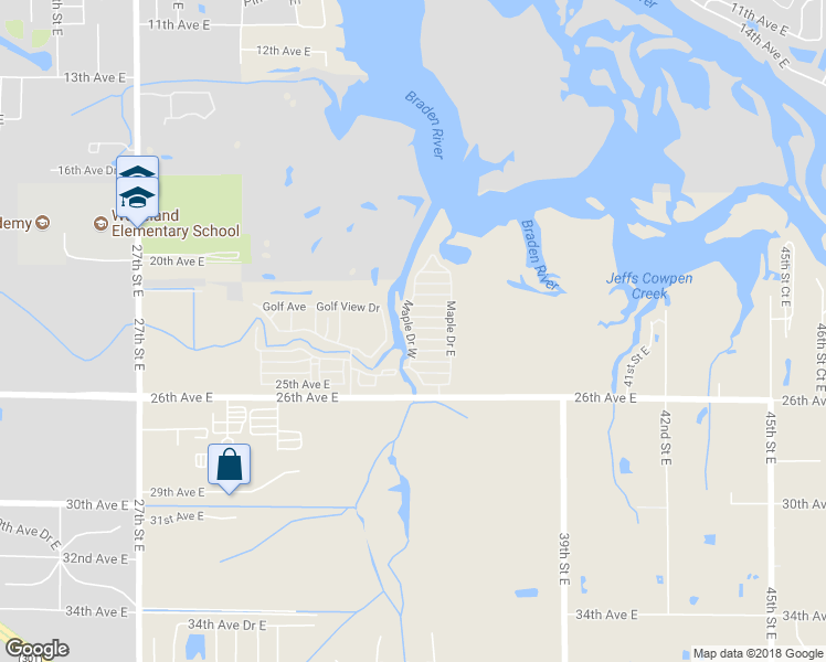 map of restaurants, bars, coffee shops, grocery stores, and more near 1152 Orchid Avenue in Bradenton