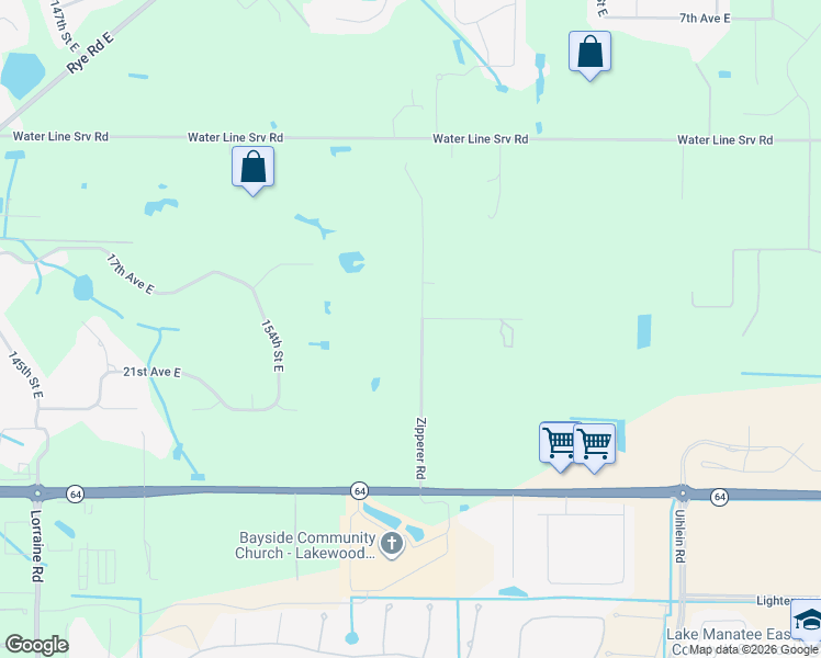 map of restaurants, bars, coffee shops, grocery stores, and more near 1712 Zipperer Road in Bradenton