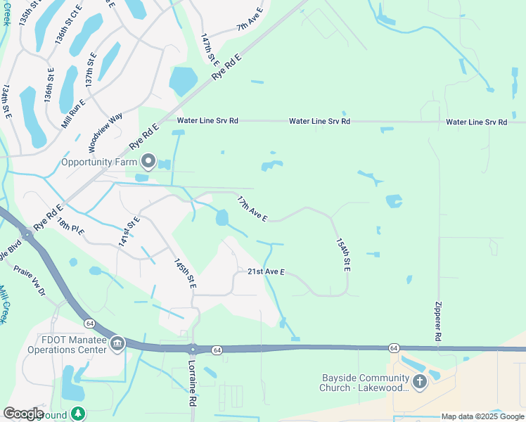 map of restaurants, bars, coffee shops, grocery stores, and more near 14803 17th Avenue East in Bradenton