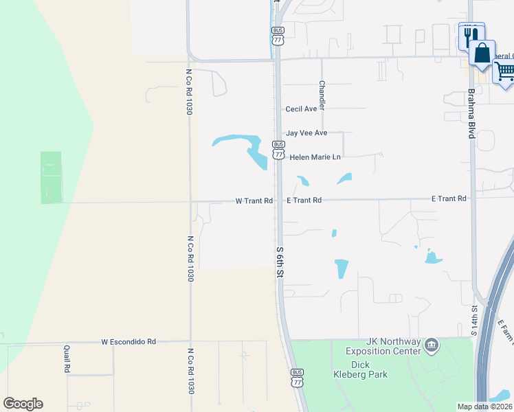 map of restaurants, bars, coffee shops, grocery stores, and more near 217 West Trant Road in Kingsville