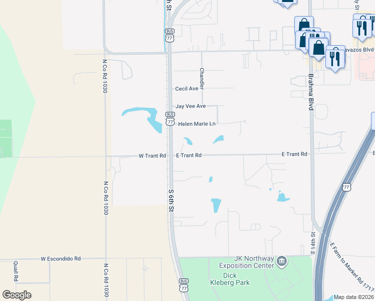 map of restaurants, bars, coffee shops, grocery stores, and more near 234 East Trant Road in Kingsville