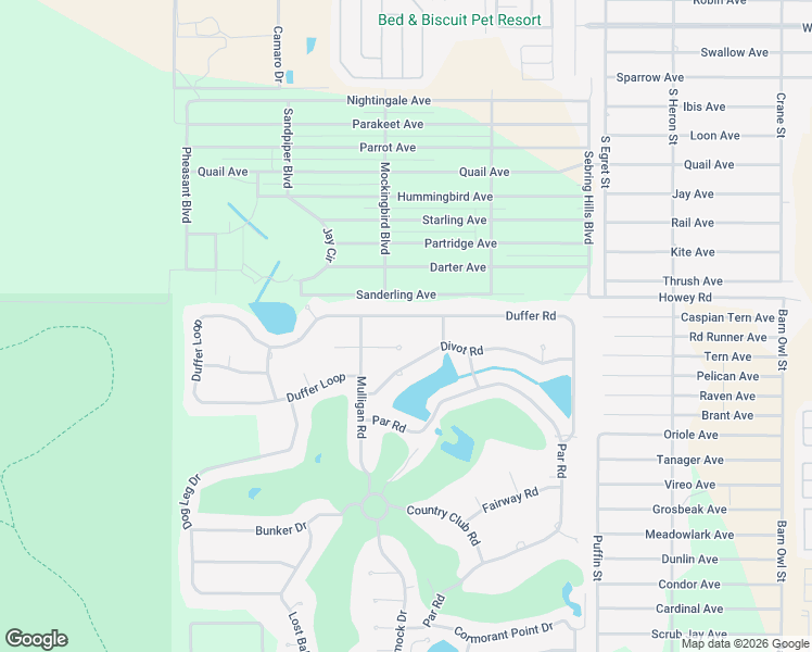map of restaurants, bars, coffee shops, grocery stores, and more near 3801 Duffer Rd in Sebring