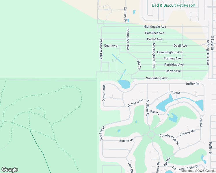 map of restaurants, bars, coffee shops, grocery stores, and more near 4331 Duffer Loop in Sebring