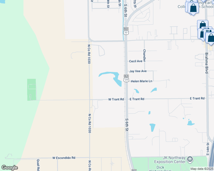 map of restaurants, bars, coffee shops, grocery stores, and more near 300 West Trant Road in Kingsville
