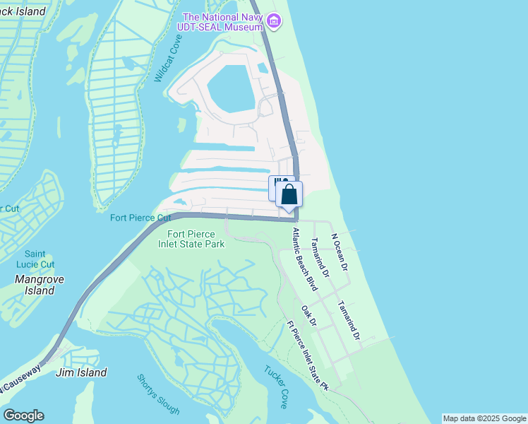 map of restaurants, bars, coffee shops, grocery stores, and more near 1004 Shorewinds Drive in Fort Pierce