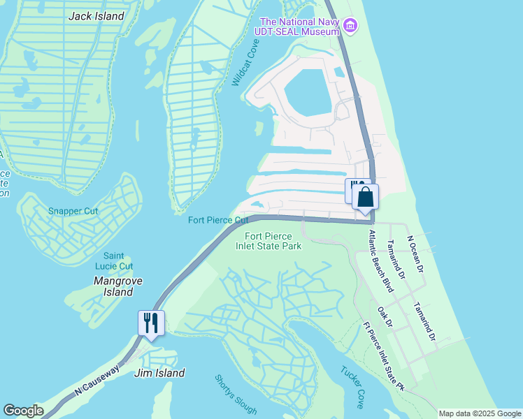 map of restaurants, bars, coffee shops, grocery stores, and more near 2458 Harbour Cove Drive in Fort Pierce