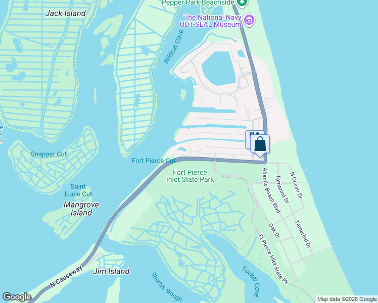 map of restaurants, bars, coffee shops, grocery stores, and more near 2470 Harbour Cove Drive in Fort Pierce