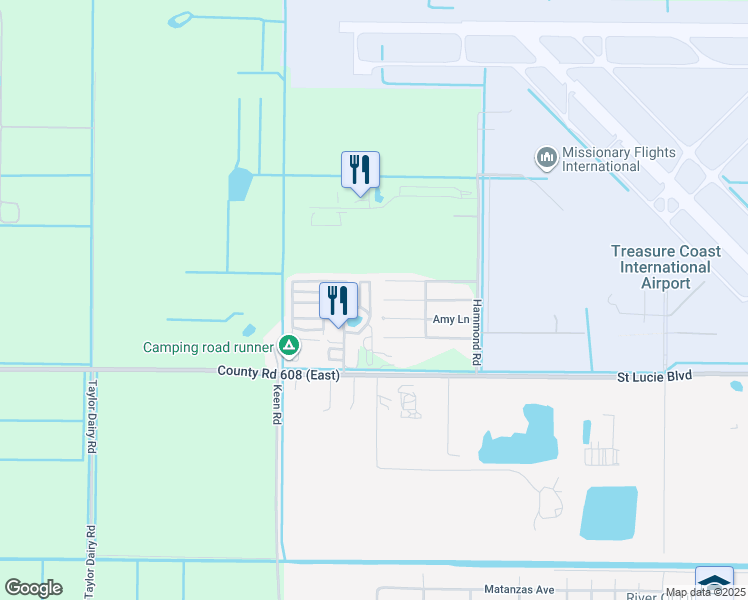 map of restaurants, bars, coffee shops, grocery stores, and more near 5500 Saint Lucie Boulevard in Fort Pierce