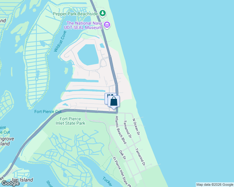 map of restaurants, bars, coffee shops, grocery stores, and more near 2800 Flotilla Terrace in Fort Pierce