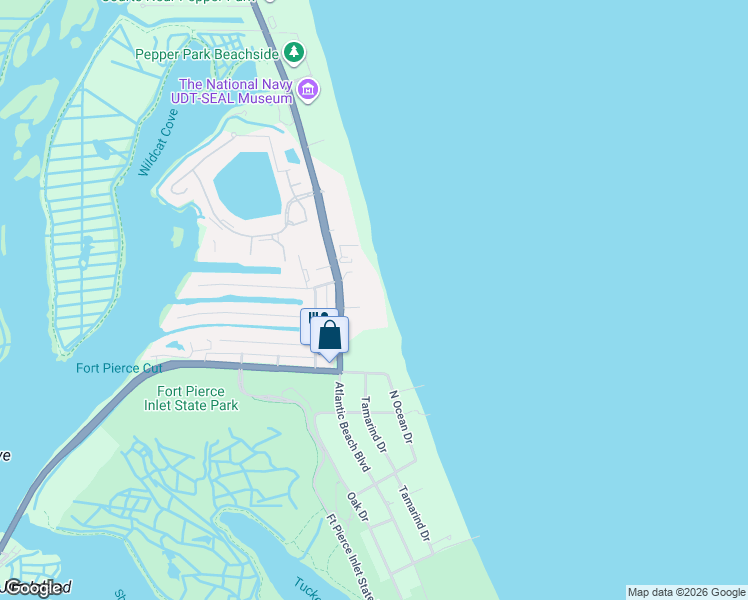 map of restaurants, bars, coffee shops, grocery stores, and more near 2700 Florida A1A in Fort Pierce