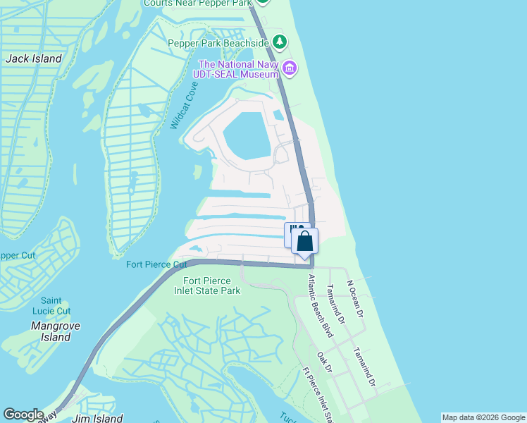 map of restaurants, bars, coffee shops, grocery stores, and more near 248 Bermuda Beach Drive in Fort Pierce