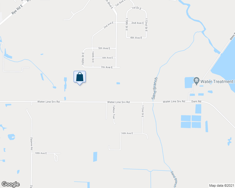 map of restaurants, bars, coffee shops, grocery stores, and more near 16935 Water Line Srv Road in Bradenton