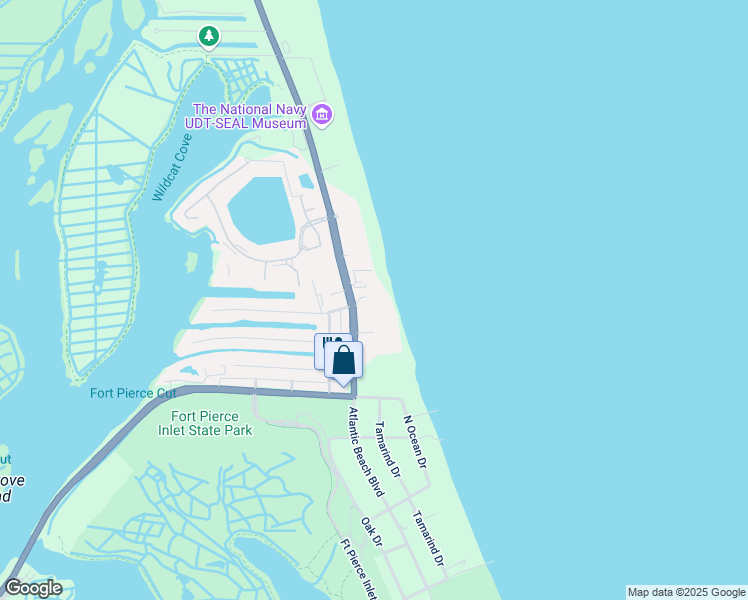 map of restaurants, bars, coffee shops, grocery stores, and more near 2900 Atlantic Beach Boulevard in Fort Pierce