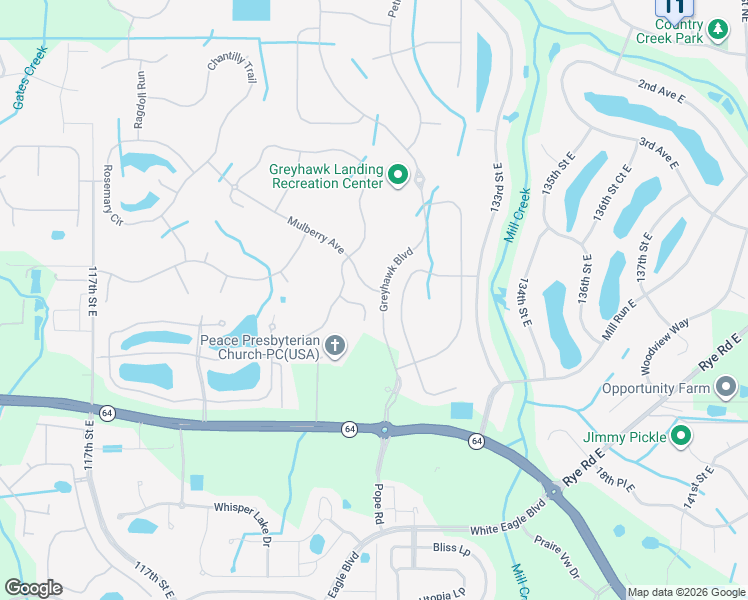map of restaurants, bars, coffee shops, grocery stores, and more near 12821 Balsam Terrace in Bradenton