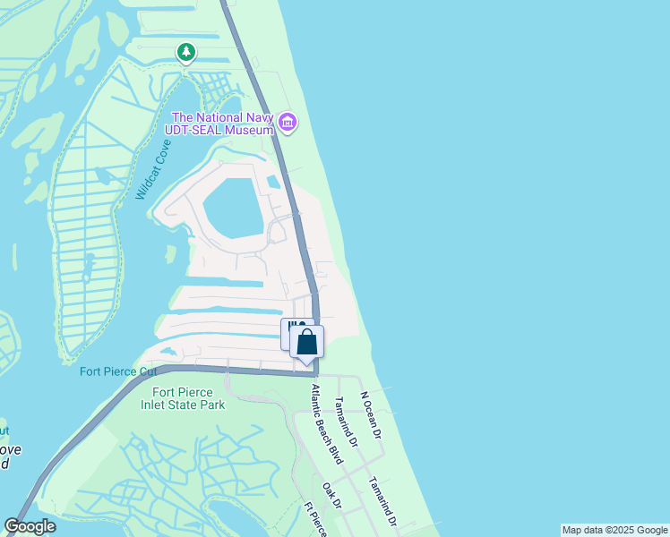 map of restaurants, bars, coffee shops, grocery stores, and more near 2900 Atlantic Beach Boulevard in Fort Pierce