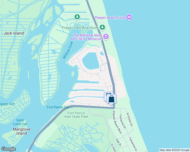 map of restaurants, bars, coffee shops, grocery stores, and more near 3218 South Lakeview Circle in Fort Pierce