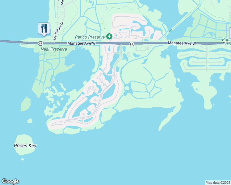 map of restaurants, bars, coffee shops, grocery stores, and more near 874 Waterside Lane in Bradenton
