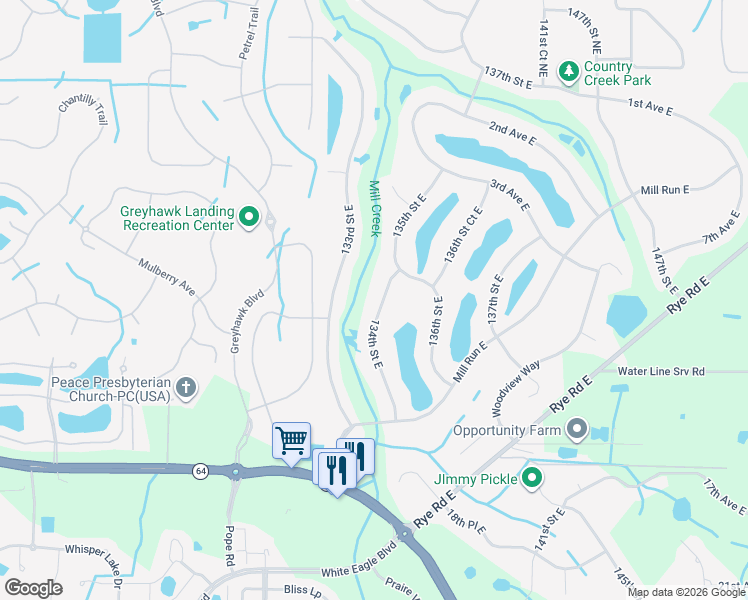 map of restaurants, bars, coffee shops, grocery stores, and more near 710 134th Street East in Bradenton