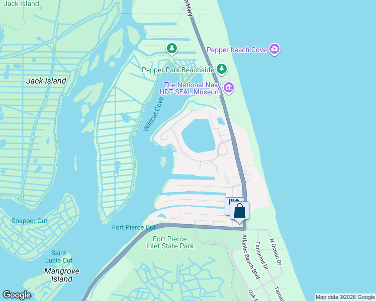 map of restaurants, bars, coffee shops, grocery stores, and more near 3218 South Lakeview Circle in Fort Pierce