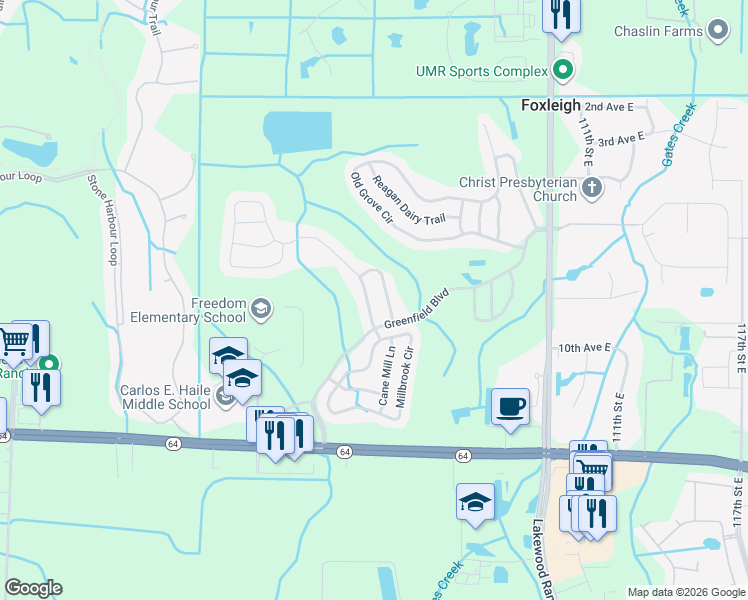 map of restaurants, bars, coffee shops, grocery stores, and more near 767 Planters Manor Way in Bradenton
