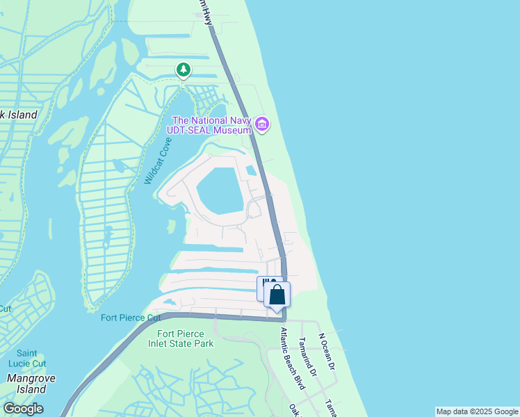 map of restaurants, bars, coffee shops, grocery stores, and more near 3210 South Lakeview Circle in Fort Pierce
