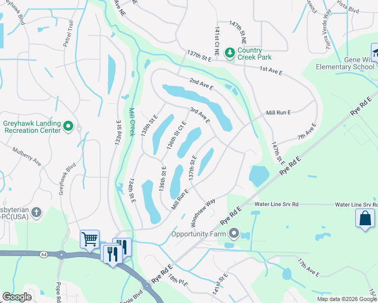 map of restaurants, bars, coffee shops, grocery stores, and more near 602 137th Street East in Bradenton