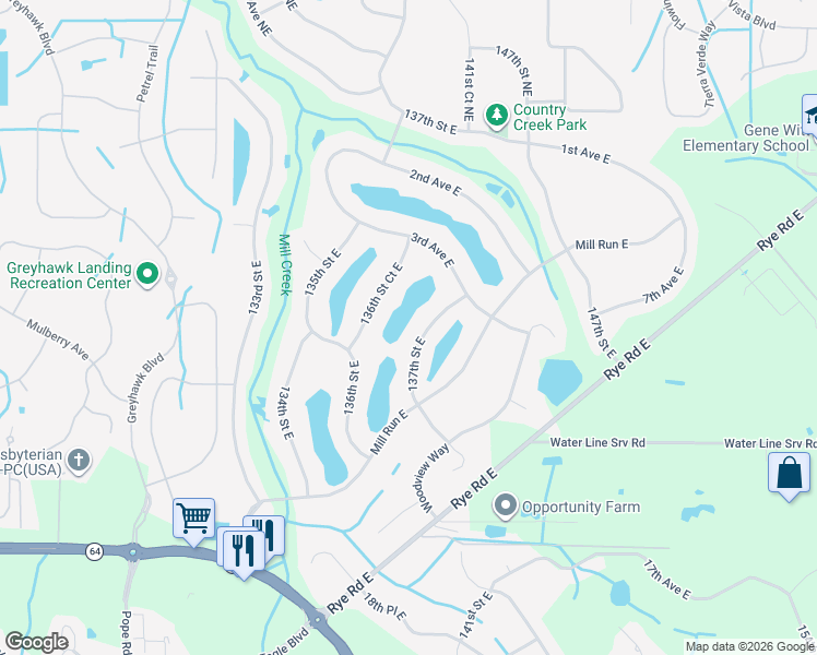 map of restaurants, bars, coffee shops, grocery stores, and more near 602 137th Street East in Bradenton