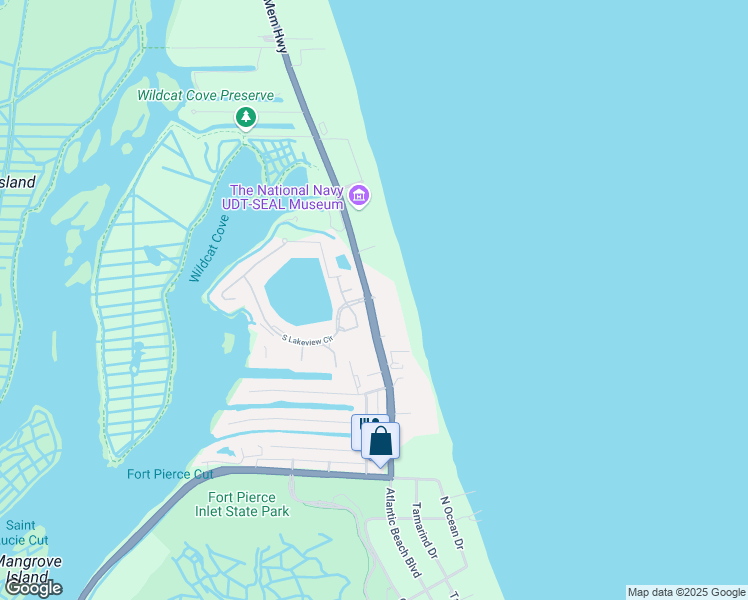 map of restaurants, bars, coffee shops, grocery stores, and more near 3120 North Highway A1A in Fort Pierce