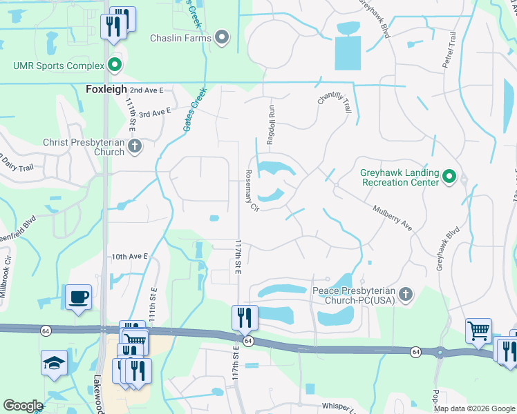 map of restaurants, bars, coffee shops, grocery stores, and more near 787 Rosemary Circle in Bradenton