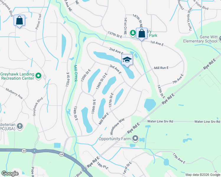 map of restaurants, bars, coffee shops, grocery stores, and more near 602 137th Street East in Bradenton