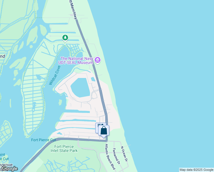 map of restaurants, bars, coffee shops, grocery stores, and more near 3120 North Highway A1A in Fort Pierce