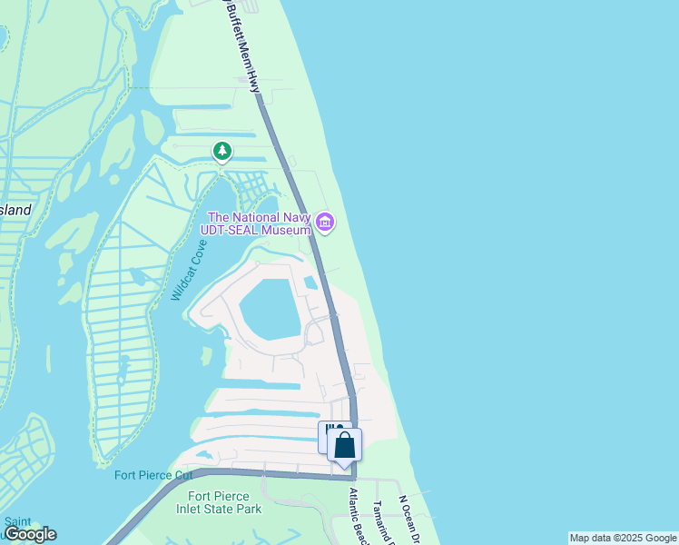 map of restaurants, bars, coffee shops, grocery stores, and more near 3200 North Highway A1A in Fort Pierce