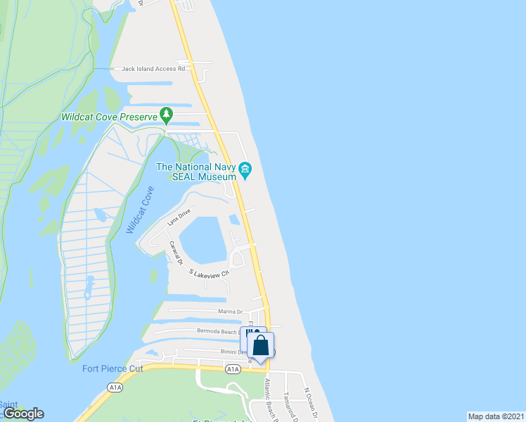 map of restaurants, bars, coffee shops, grocery stores, and more near 3200 North Highway A1A in Fort Pierce