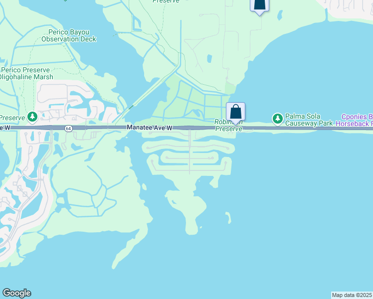 map of restaurants, bars, coffee shops, grocery stores, and more near 10312 Sandpiper Road West in Bradenton