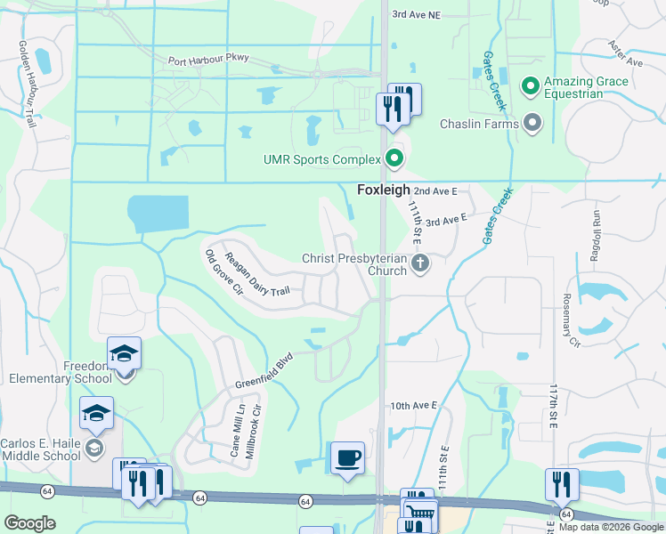 map of restaurants, bars, coffee shops, grocery stores, and more near 503 Hunter Lane in Bradenton