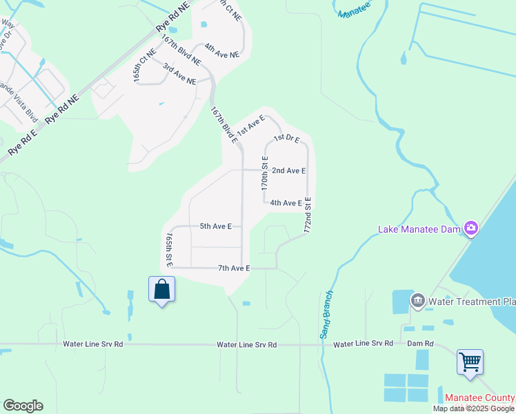 map of restaurants, bars, coffee shops, grocery stores, and more near 17006 4th Avenue East in Bradenton