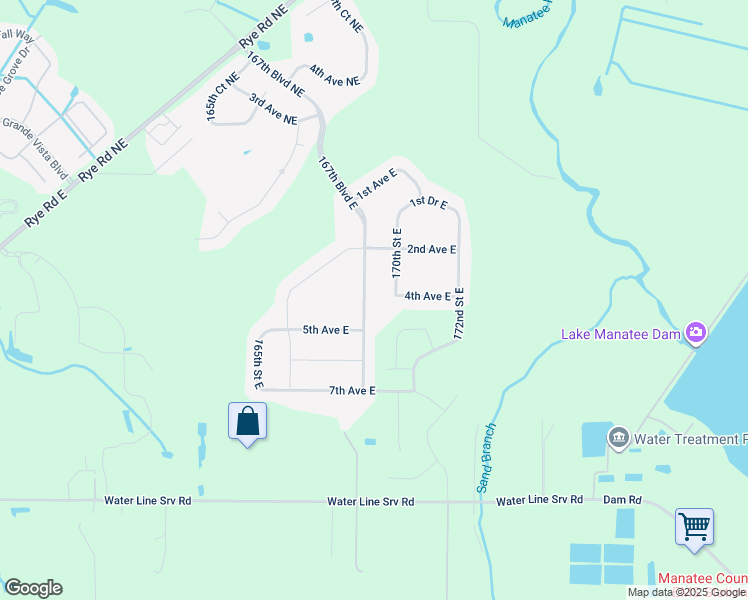 map of restaurants, bars, coffee shops, grocery stores, and more near 17006 4th Avenue East in Bradenton