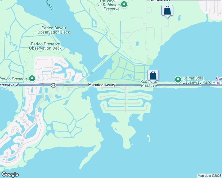 map of restaurants, bars, coffee shops, grocery stores, and more near 10412 Sandpiper Road East in Bradenton