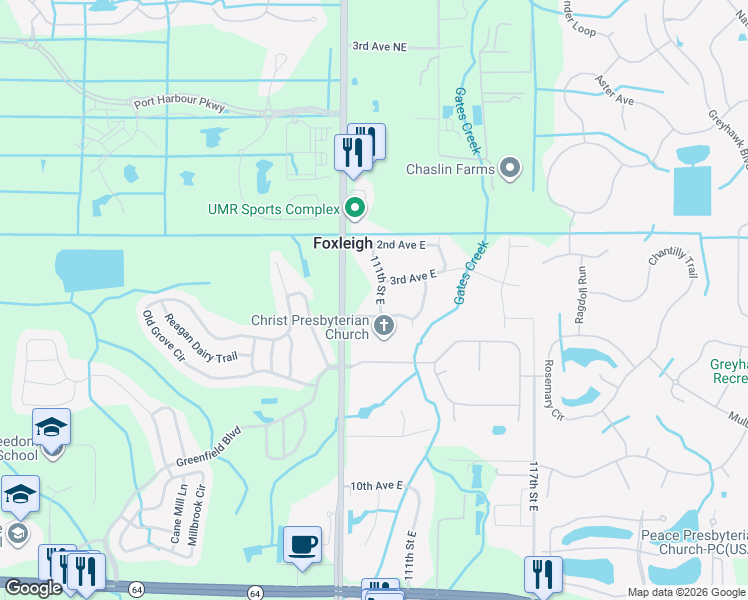 map of restaurants, bars, coffee shops, grocery stores, and more near 314 111th Street East in Bradenton