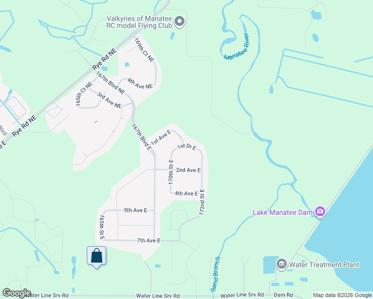 map of restaurants, bars, coffee shops, grocery stores, and more near 119 171st Street East in Bradenton