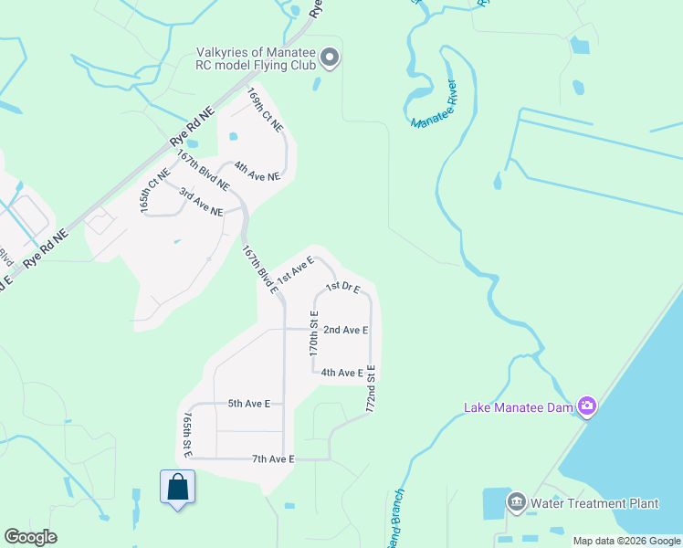 map of restaurants, bars, coffee shops, grocery stores, and more near 119 171st Street East in Bradenton