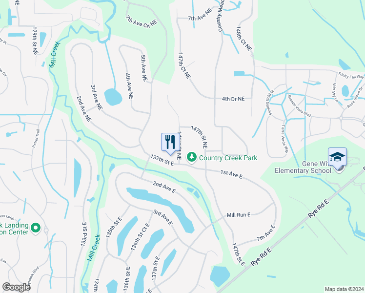 map of restaurants, bars, coffee shops, grocery stores, and more near 123 141st Court Northeast in Bradenton