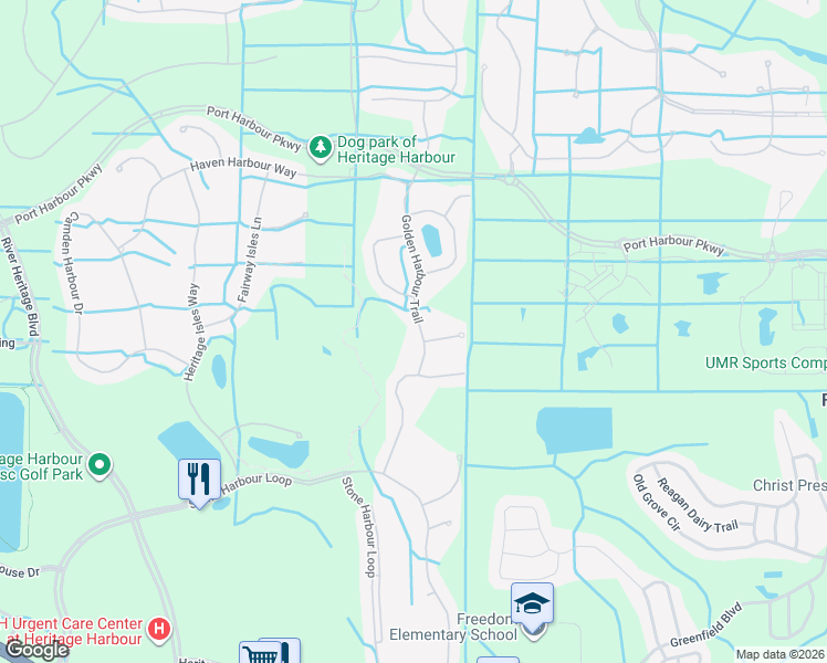 map of restaurants, bars, coffee shops, grocery stores, and more near 326 Golden Harbour Trail in Bradenton