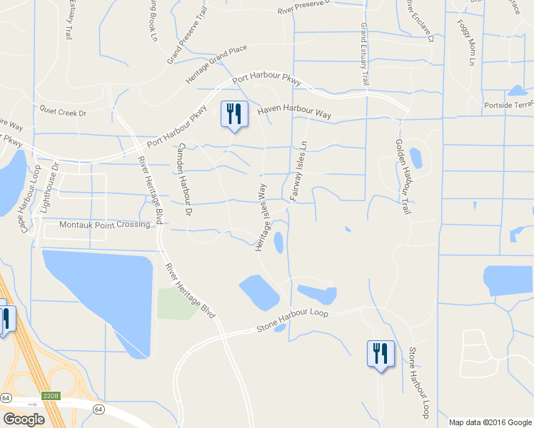 map of restaurants, bars, coffee shops, grocery stores, and more near 811 Fairway Isles Lane in Bradenton