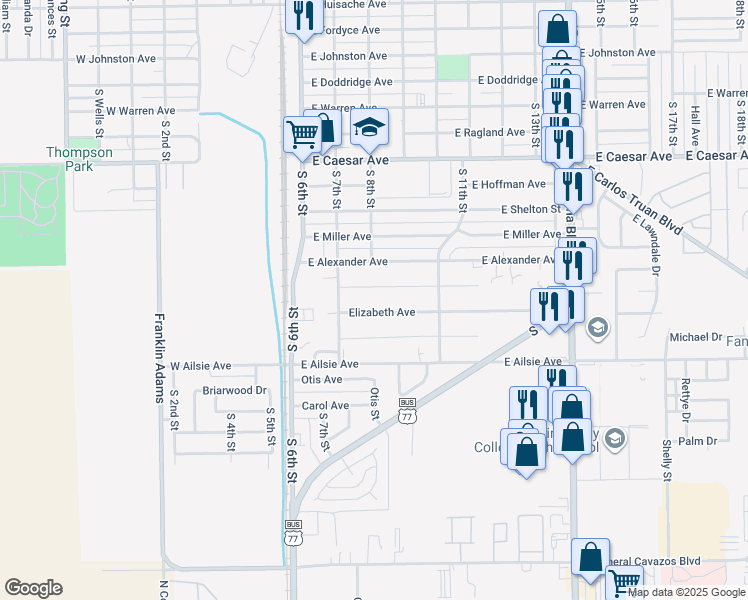 map of restaurants, bars, coffee shops, grocery stores, and more near 334 Elizabeth Avenue in Kingsville