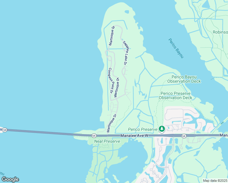 map of restaurants, bars, coffee shops, grocery stores, and more near 359 Compass Point Drive in Bradenton